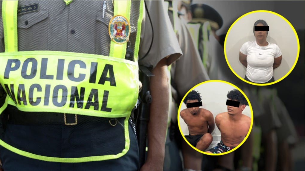 Dos hombres y una mujer, todos de nacionalidad venezolana, fueron capturados por la Policía