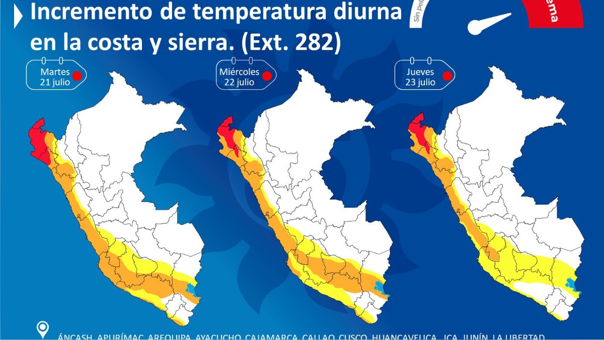 Arrecia el calor en invierno: Senamhi emite alerta roja por incremento de temperaturas esta semana en costa y sierra