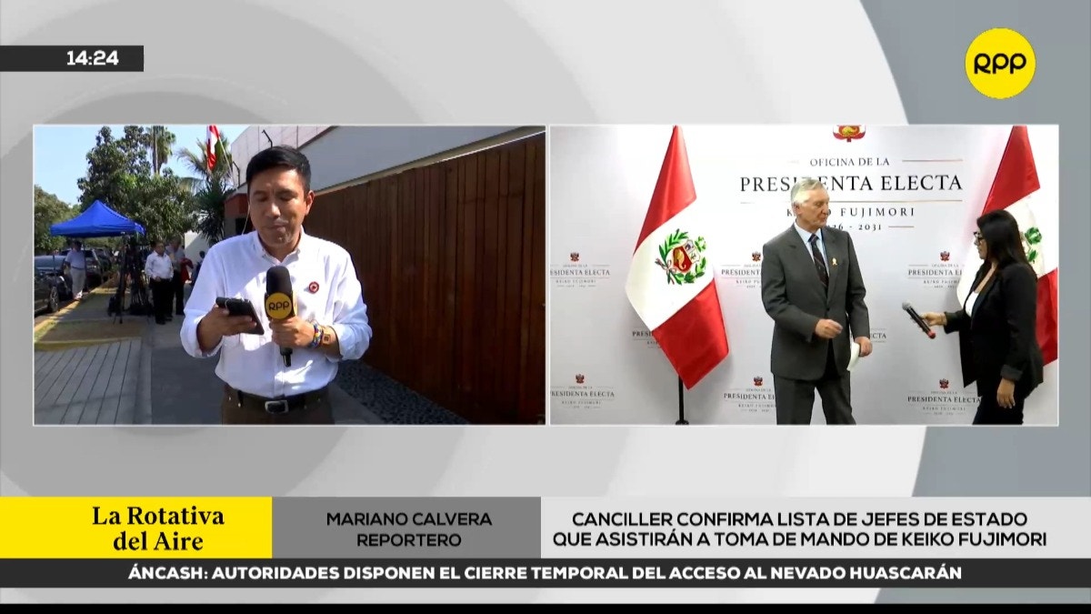 Desde Milei hasta el rey de España: canciller Pareja se reunió con Keiko Fujimori e informó sobre la lista de autoridades que estarán en la toma de mando