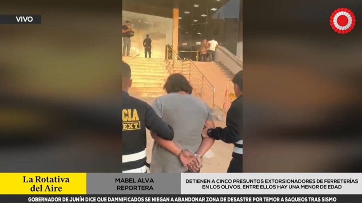 Detienen a cinco presuntos extorsionadores de ferreterías en Los Olivos, entre ellos hay una menor de edad