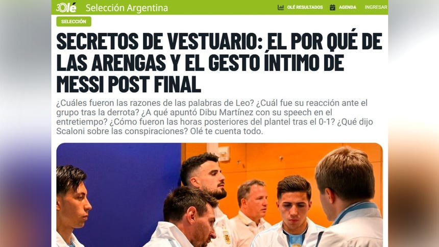 Lo que dijo el diario Olé