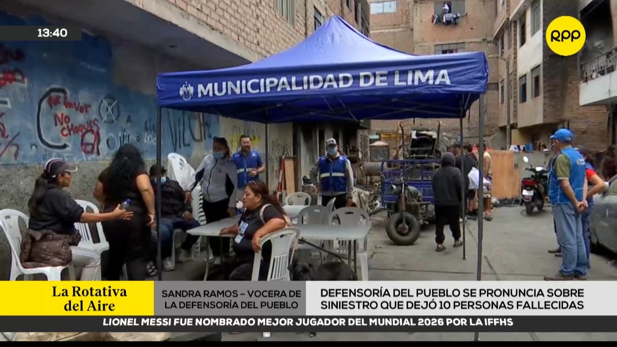 Defensoría del Pueblo se pronuncia sobre incendio que dejó 10 personas fallecidas