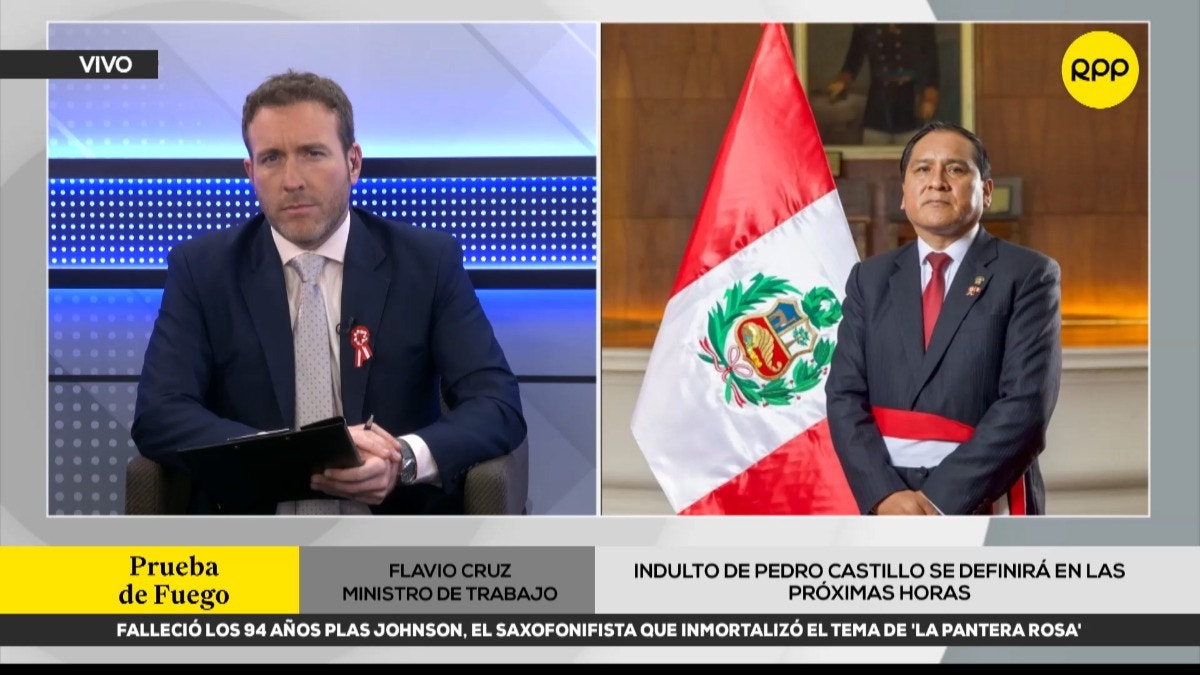 Ministro de Trabajo respaldaría indulto a Pedro Castillo si cuenta con sustento técnico, pero considera que "no es momento"