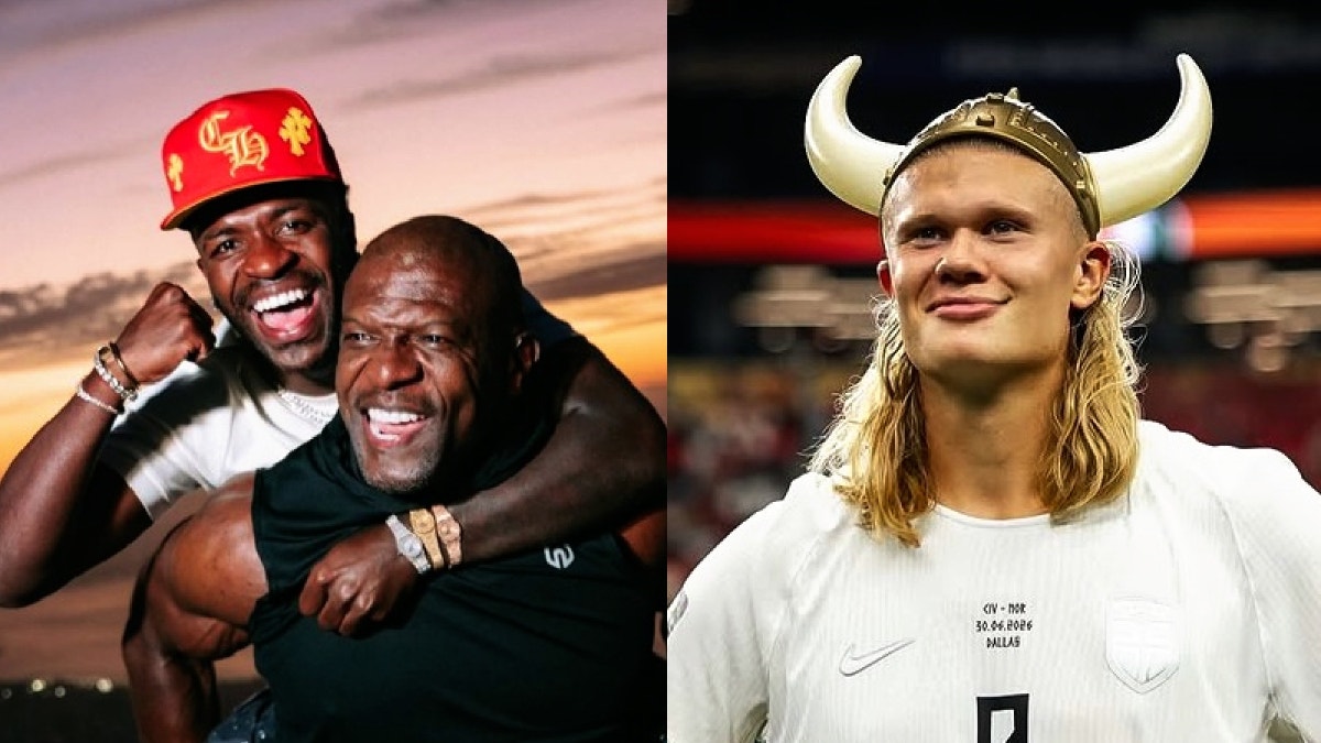 "Te estamos esperando": Vinícius y Terry Crews se juntan y sorprenden con peculiar invitación a Haaland [FOTOS]