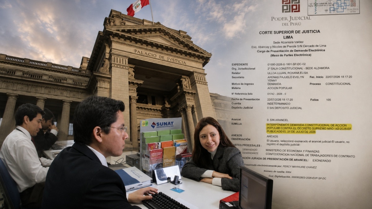 Trabajadores CAS llevan al Poder Judicial decreto del MEF que fija recién para el 2030 el pago del 100% de las gratificaciones y CTS