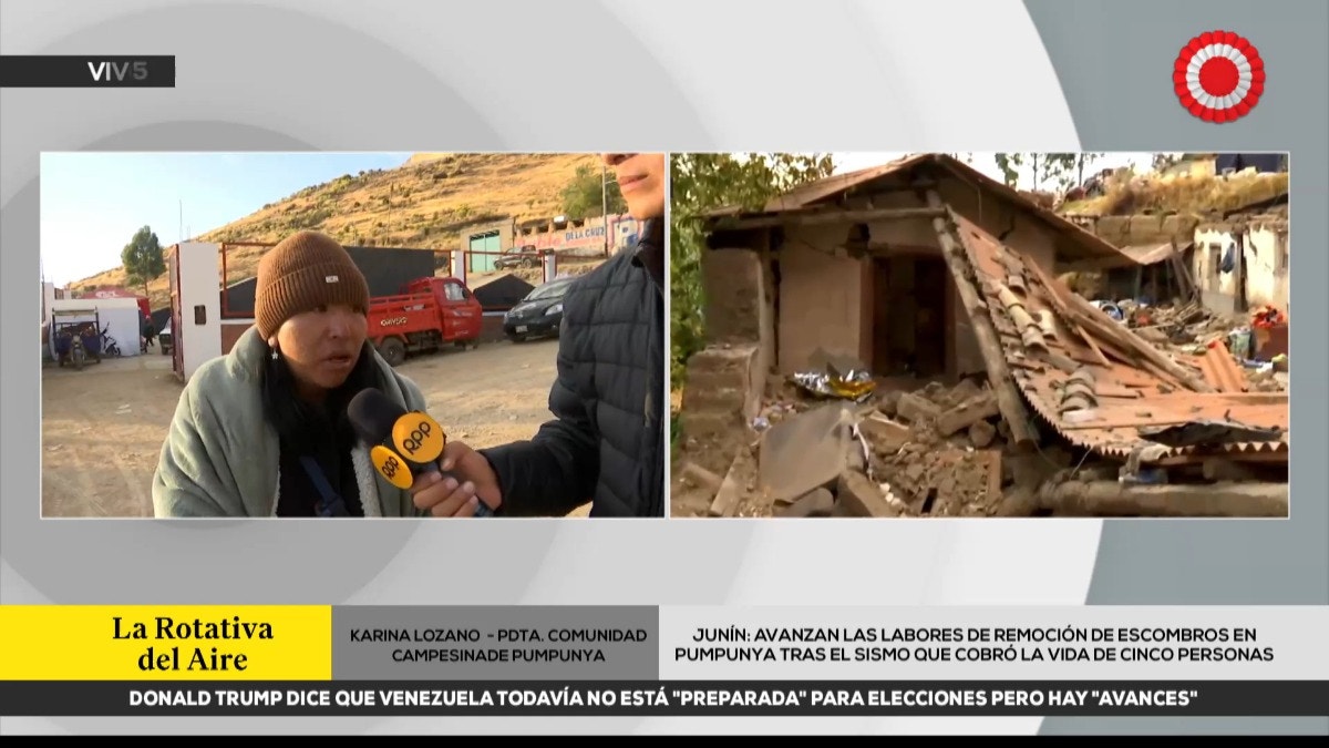 Sismo en Junín: familias piden acelerar labores de remoción de escombros en Pumpunya