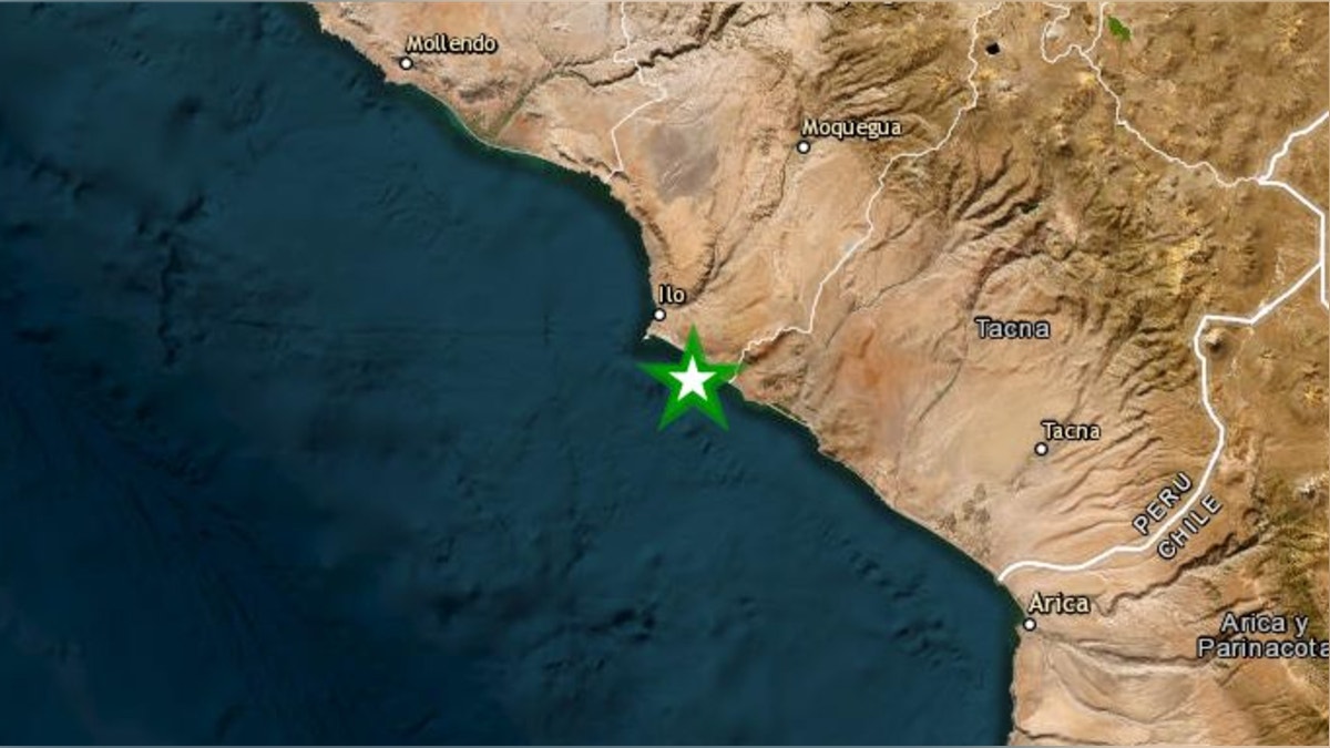 Un sismo de magnitud 3.8 remeció la región Moquegua esta tarde