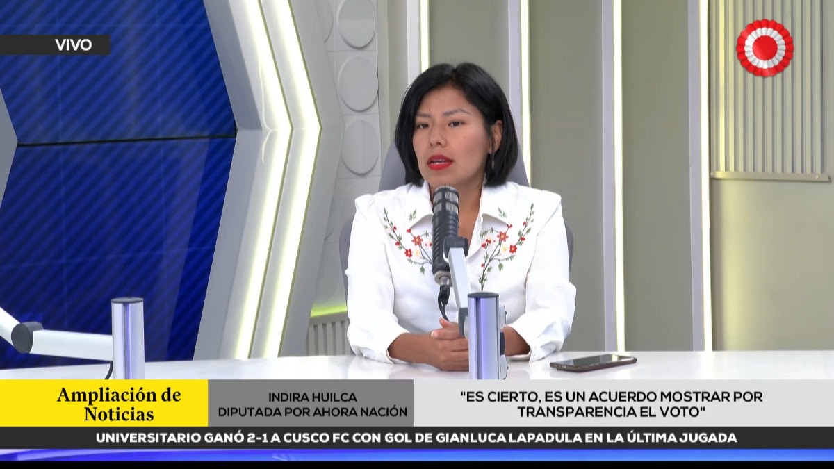 Indira Huilca anuncia que la oposición mostrará sus votos durante elección de Mesa Directiva del Senado y la Cámara de Diputados