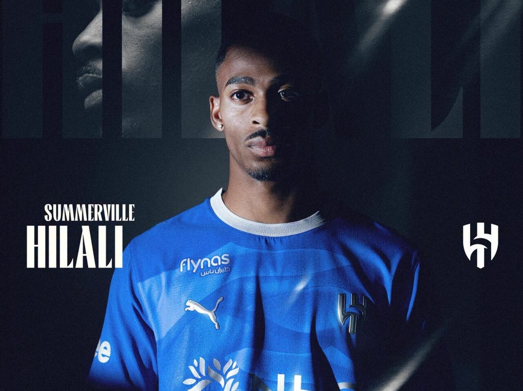 7. Crysencio Summerville a Al Hilal por 64,5 millones de euros.