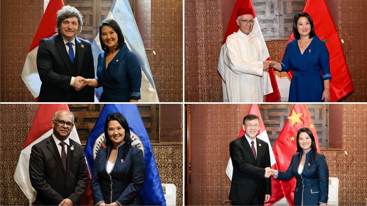 Keiko Fujimori sostuvo reuniones con delegaciones internacionales antes de asumir la Presidencia