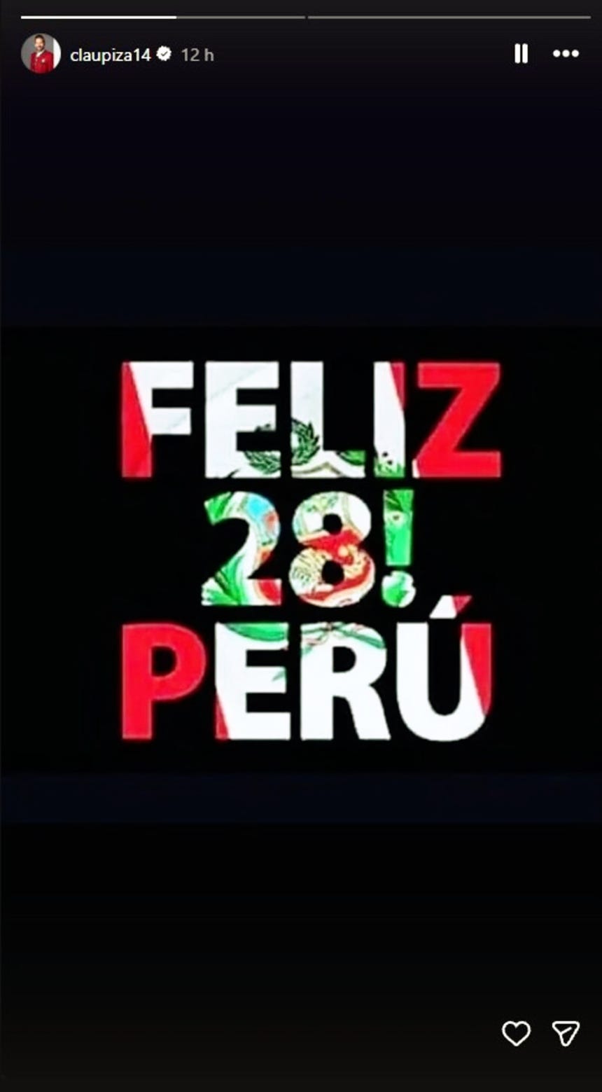 Desde Alemania, Claudio Pizarro mandó sus saludos por el aniversario del Perú.