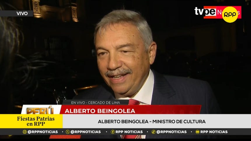 Alberto Beingolea asume el mando del Ministerio de Cultura del gobierno de Keiko Fujimori