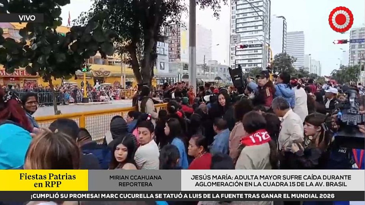 Parada Militar: adulta mayor sufrió caída en la avenida Brasil por aglomeración de personas