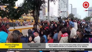 Parada Militar: adulta mayor sufrió caída en la avenida Brasil por aglomeración de personas