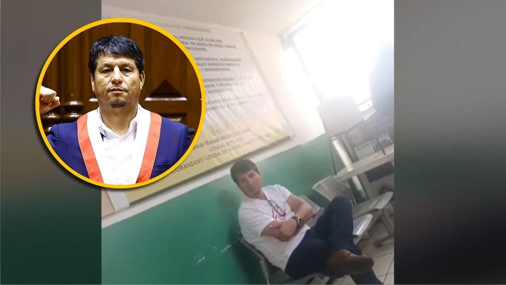 Julián Pérez, diputado de Juntos por el Perú, permanece en comisaría por presunta agresión a su pareja