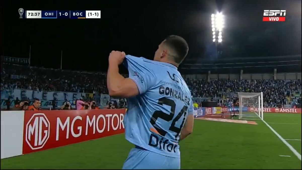 Boca Juniors lo sufre: así fue el golazo de Francisco González de O'Higgins por Copa Sudamericana [VIDEO]