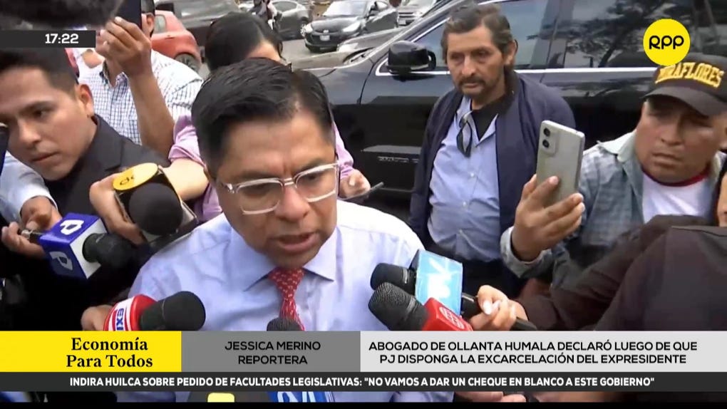 Ollanta Humala: abogado señala que este viernes el expresidente dejará la prisión