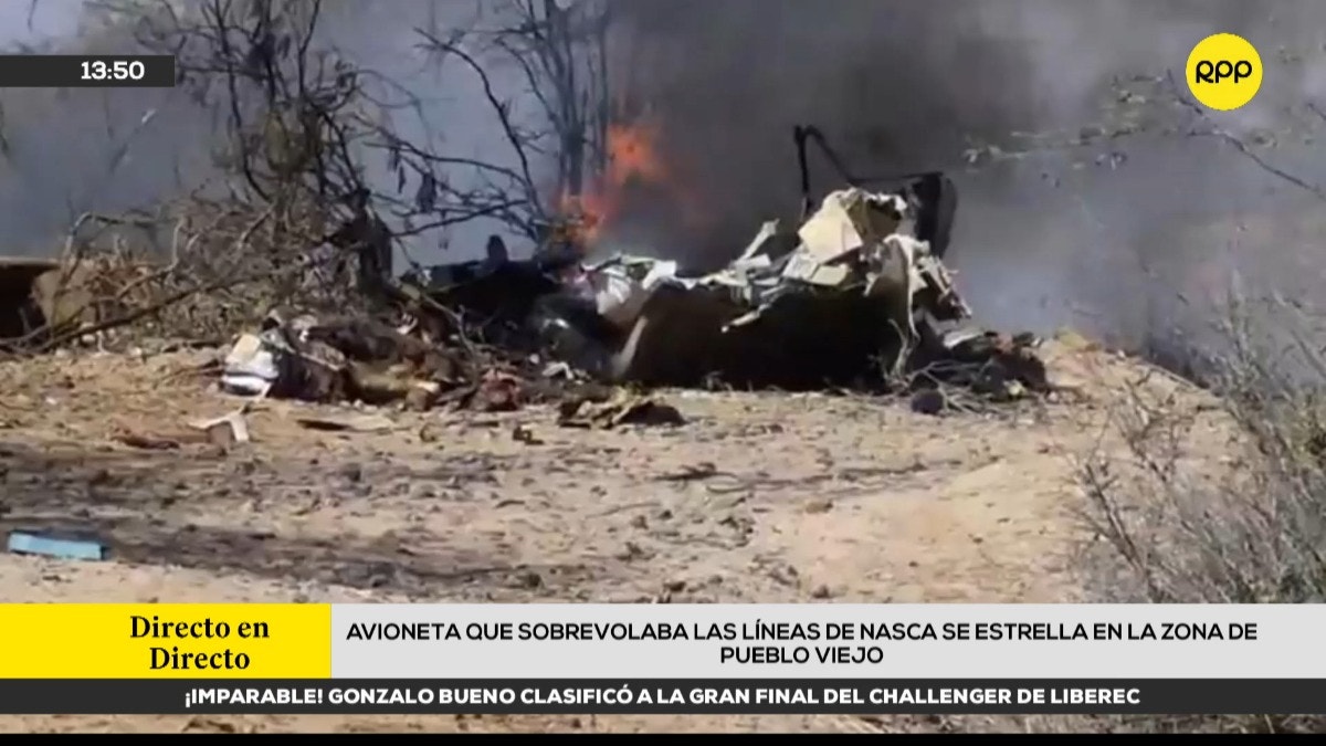 Reportan que avioneta que sobrevolaba las Líneas de Nasca se estrelló en Pueblo Viejo