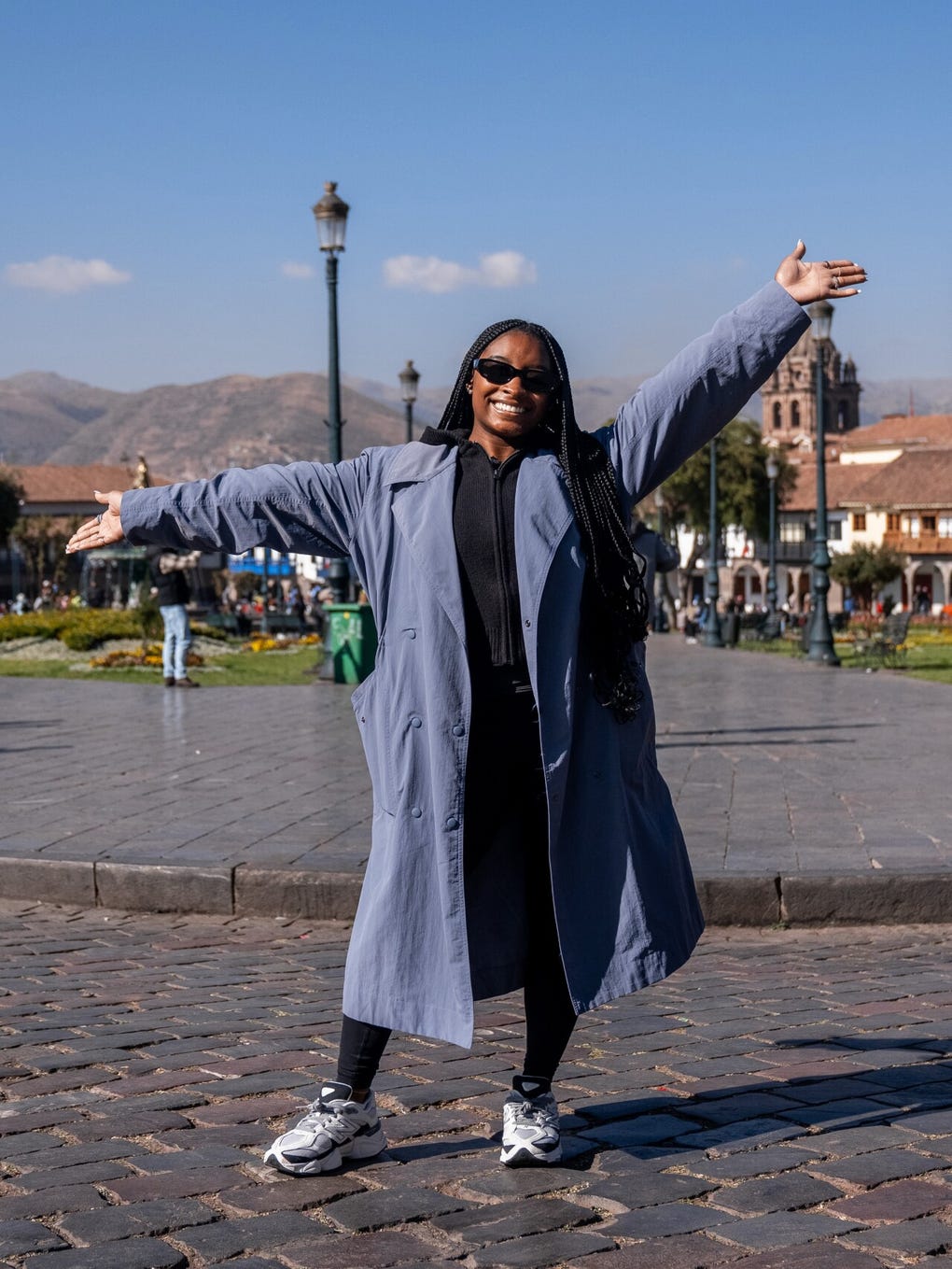 Biles en las calles de la ciudad de Cusco.