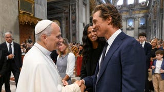 Matthew McConaughey se reunió con el papa León XIV durante su estancia en Italia