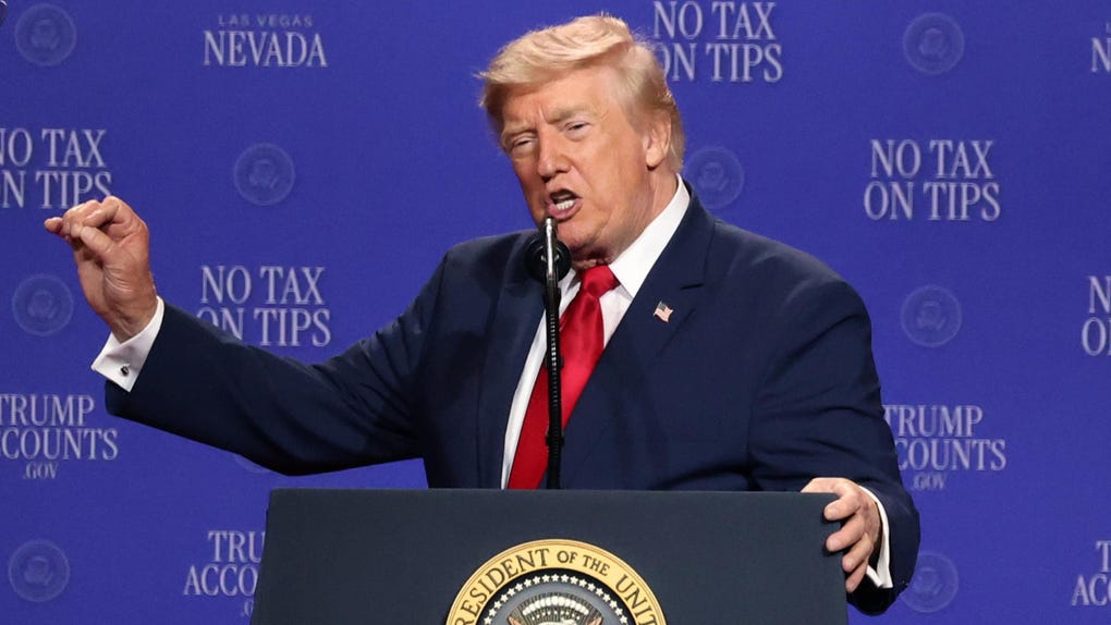 El presidente de Estados Unidos, Donald Trump, en Nevada, EE. UU.