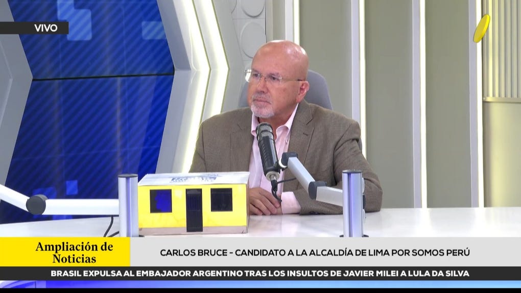 Carlos Bruce postula a la Alcaldía de Lima con Somos Perú. 