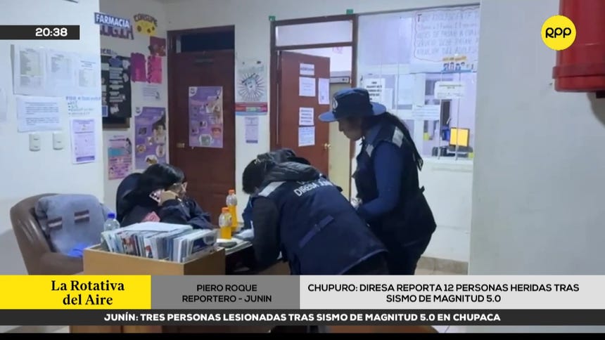 Diresa reporta 12 personas heridas tras sismo de magnitud 5.0 en Junín