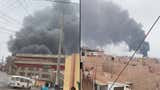 Huaral: reportan fuerte incendio en una ferretería que está en la avenida Jorge Chávez [VIDEO]