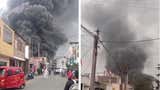 Huaral: fuerte incendio afecta ferretería en las inmediaciones de la avenida Jorge Chávez