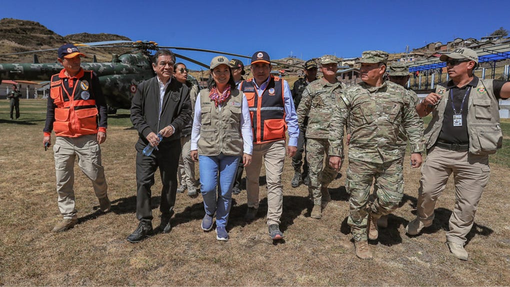 La presidenta Keiko Fujimori visita el distrito de Chongos Alto, en la región de Junín.