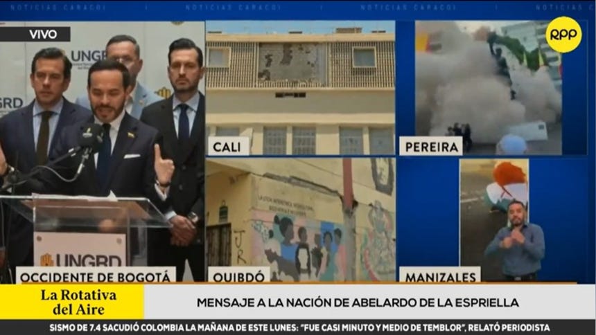 Esta es la primera declaración pública de De la Espriella en Bogotá tras el terremoto.