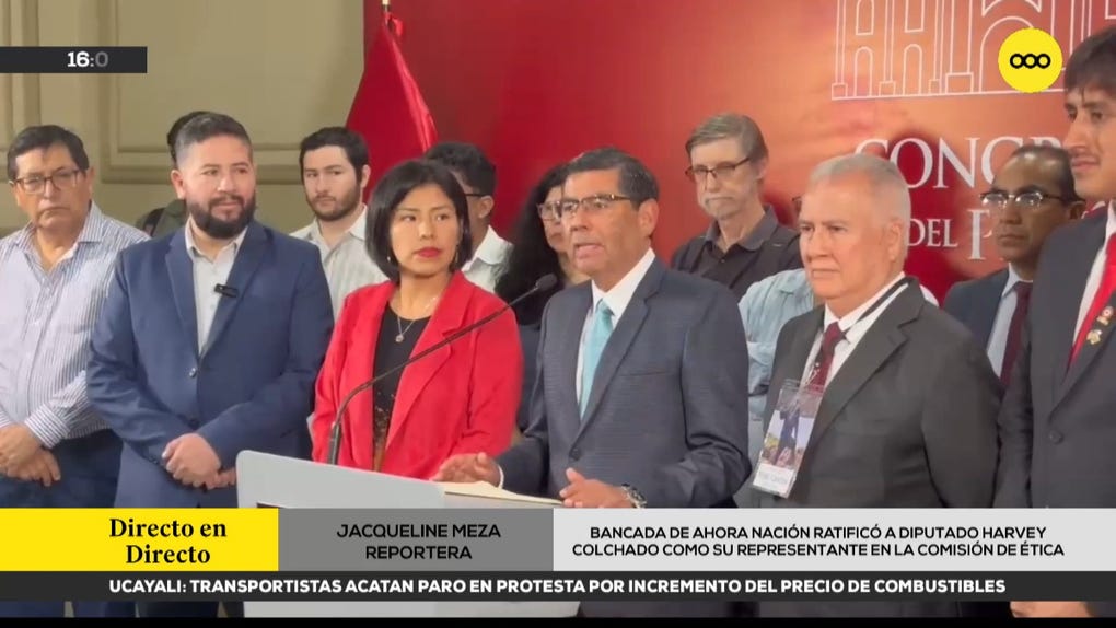 Ahora Nación defendió la permanencia de Harvey Colchado en la Comisión de Ética.