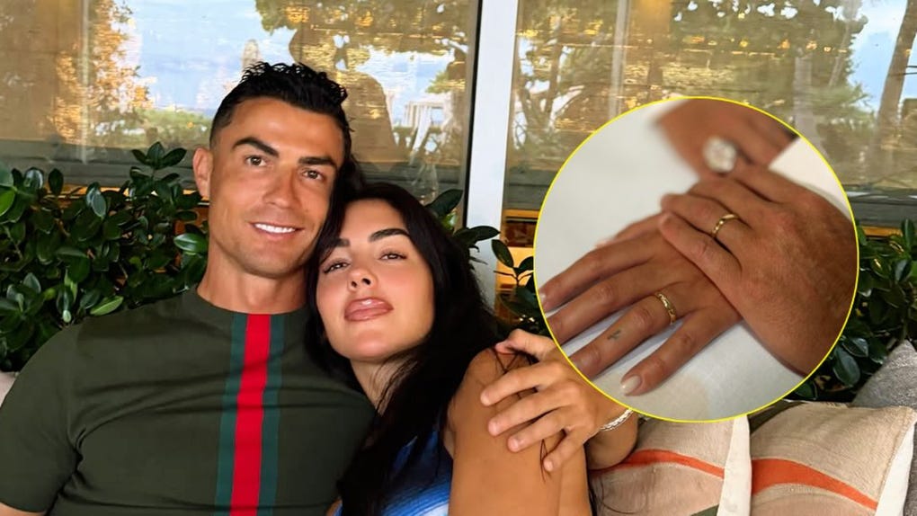 Cristiano Ronaldo y Georgina Rodríguez se muestran junto luciendo sus anillos de boda ante posible matrimonio.