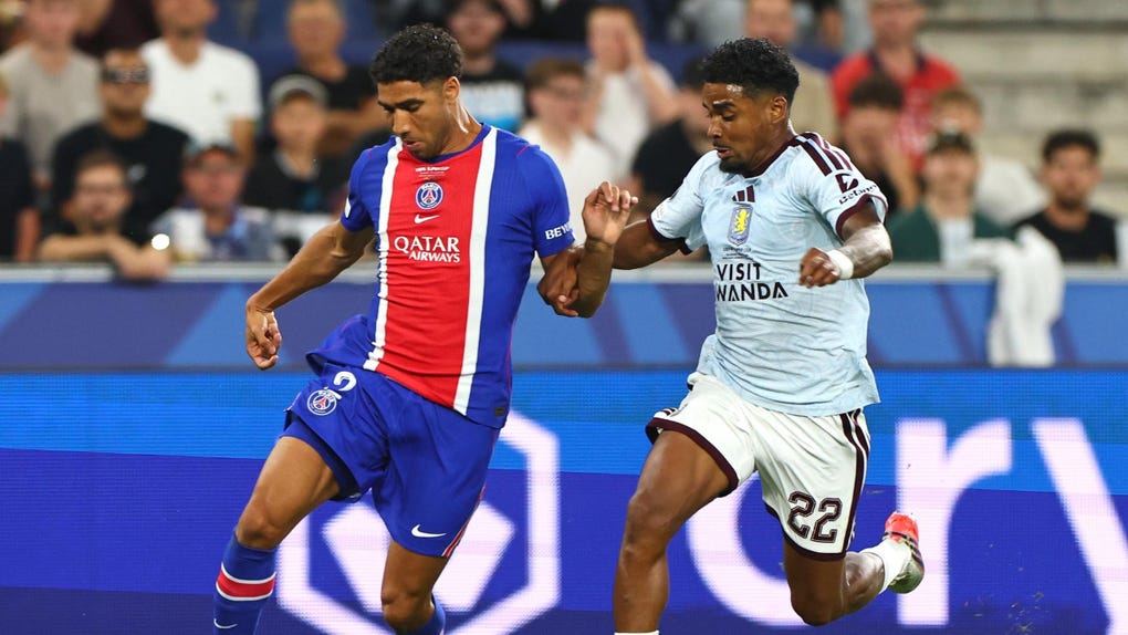 Señal de partido, PSG vs Aston Villa por la Supercopa de Europa.