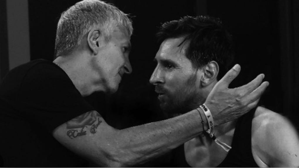 Lionel Messi se despidió de su papá.