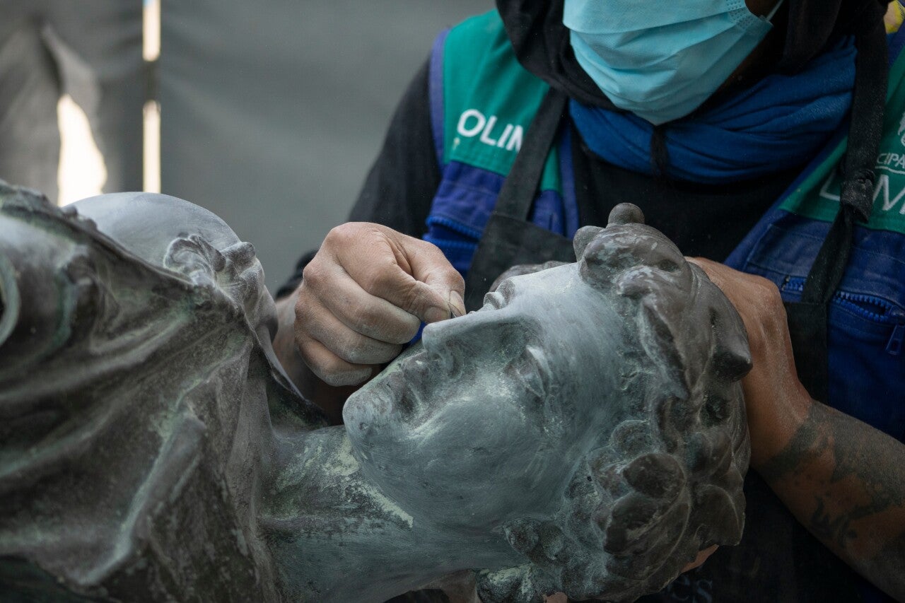 Municipalidad de Lima elabora réplicas de cuatro esculturas perdidas en el  siglo XIX para la plaza Italia en Barrios Altos