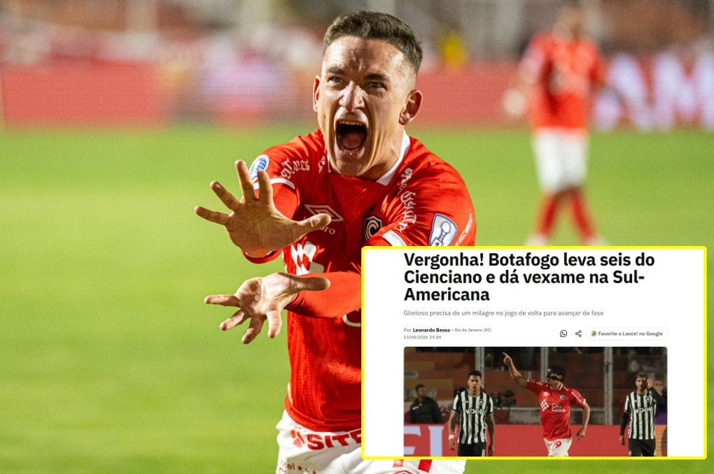 Cienciano arrasó por 6-1 a Botafogo de Brasil en Cusco por la ida de los octavos de final de la Copa Sudamericana 2026.