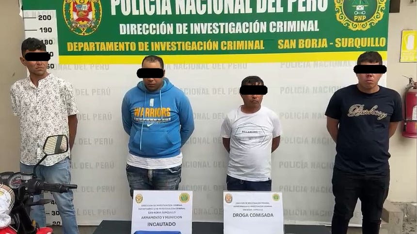 Los detenidos fueron puestos a disposición de la Depincri de San Borja.