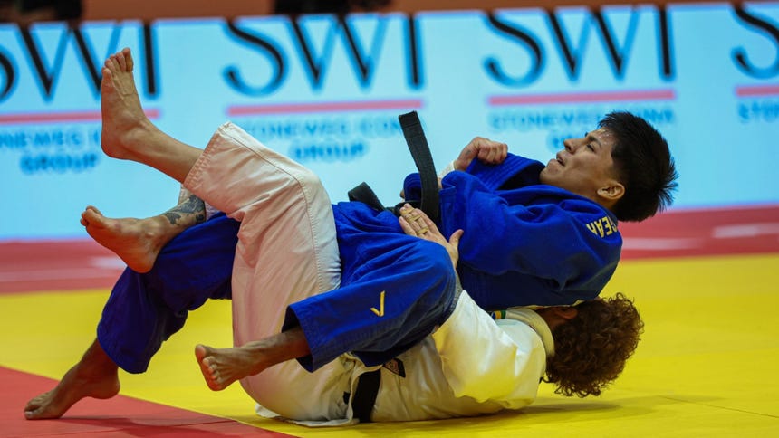 El peruano Franco Baltazar en el Ippon al medallista olímpico.
