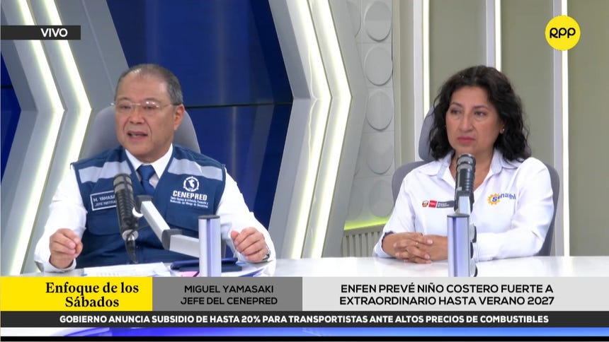 Miguel Yamasaki, jefe del Cenepred. 