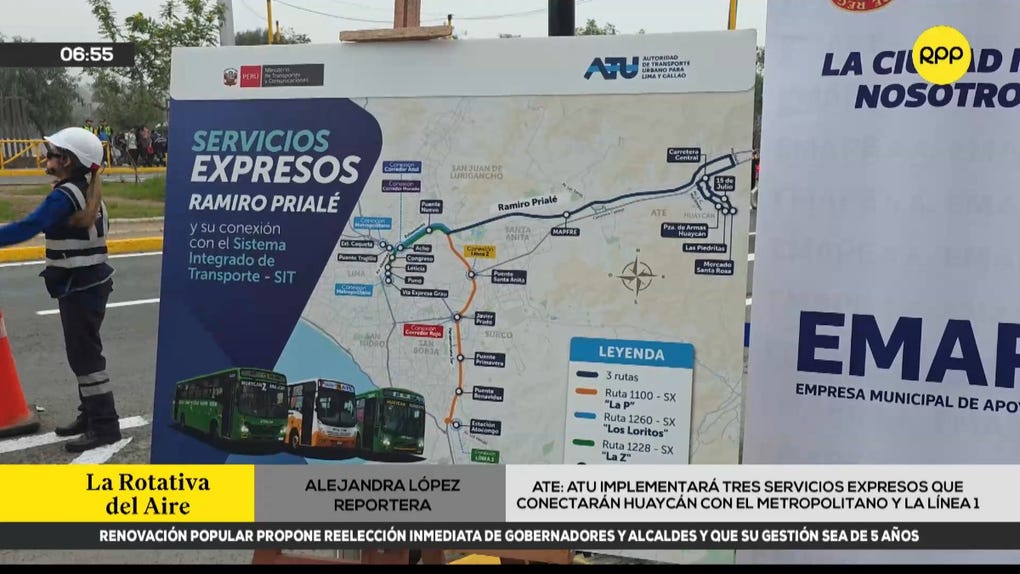 Ate: ATU implementa tres servicios expresos que conectarán Huaycán con el Metropolitano y la Línea 1 