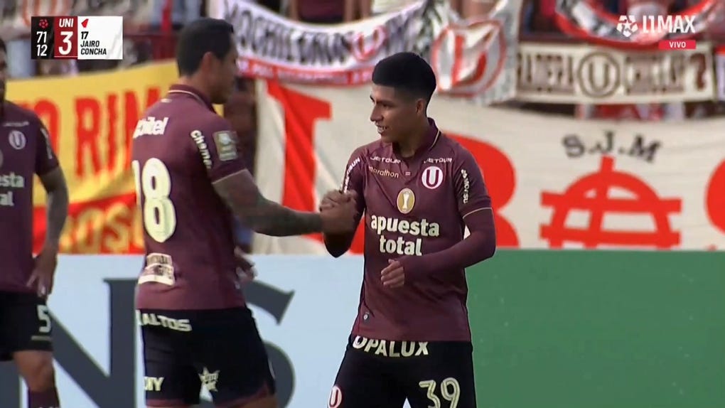 Piero Quispe ingresó en el Universitario vs FC Cajamarca