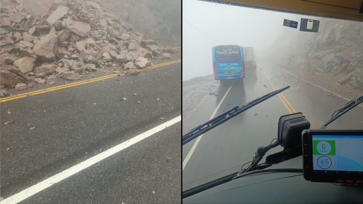 Los conductores han tenido que abandonar los camiones y retirarse de la zona