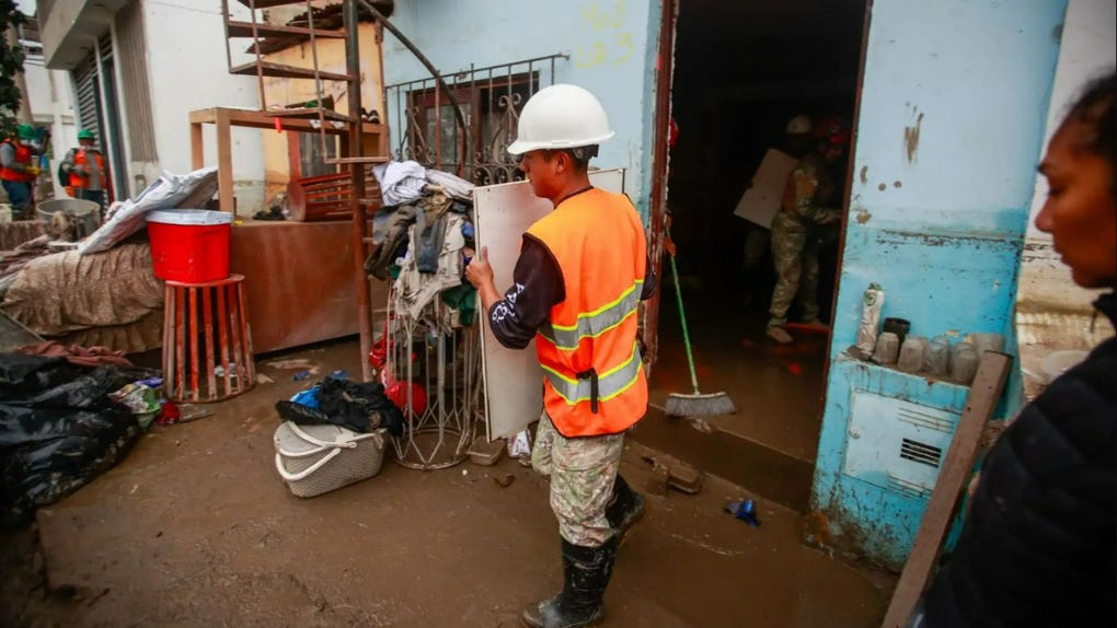 El Sector 1, Grupo 1, en Villa El Salvador, afectado por las lloviznas.