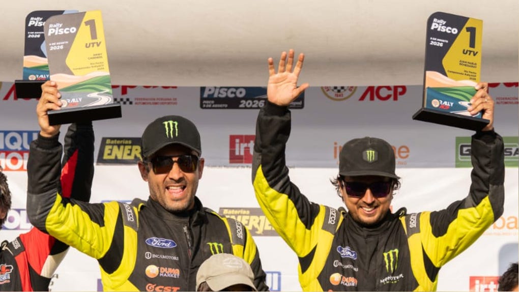 Jimmy Chirinos y Juan Pablo Echegaray se alzaron con el título del RallyACP 2026 categoría UTV.