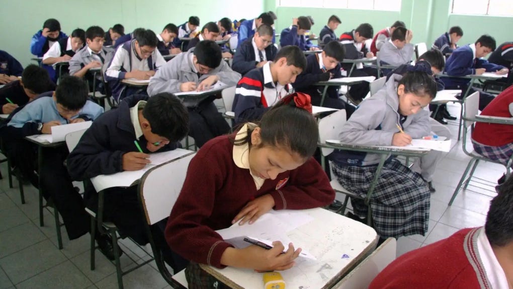 Estudiantes de una institución educativa.
