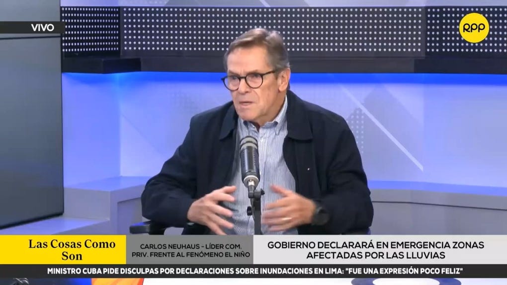 Carlos Neuhaus liderará comando privado frente al Fenómeno El Niño