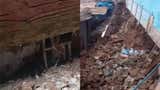 Villa María del Triunfo: caída de pirca de piedras afecta a dos casas tras las fuertes lluvias [VIDEO]