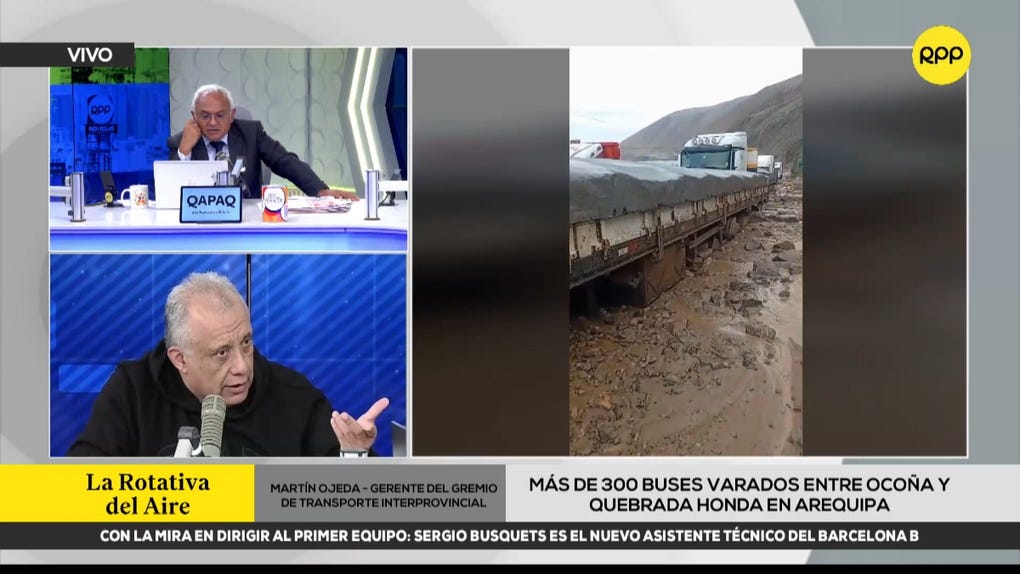 Martín Ojeda exige maquinaria moderna y apoyo policial para deshacer el nudo vehicular entre Ocoña y Quebrada Honda