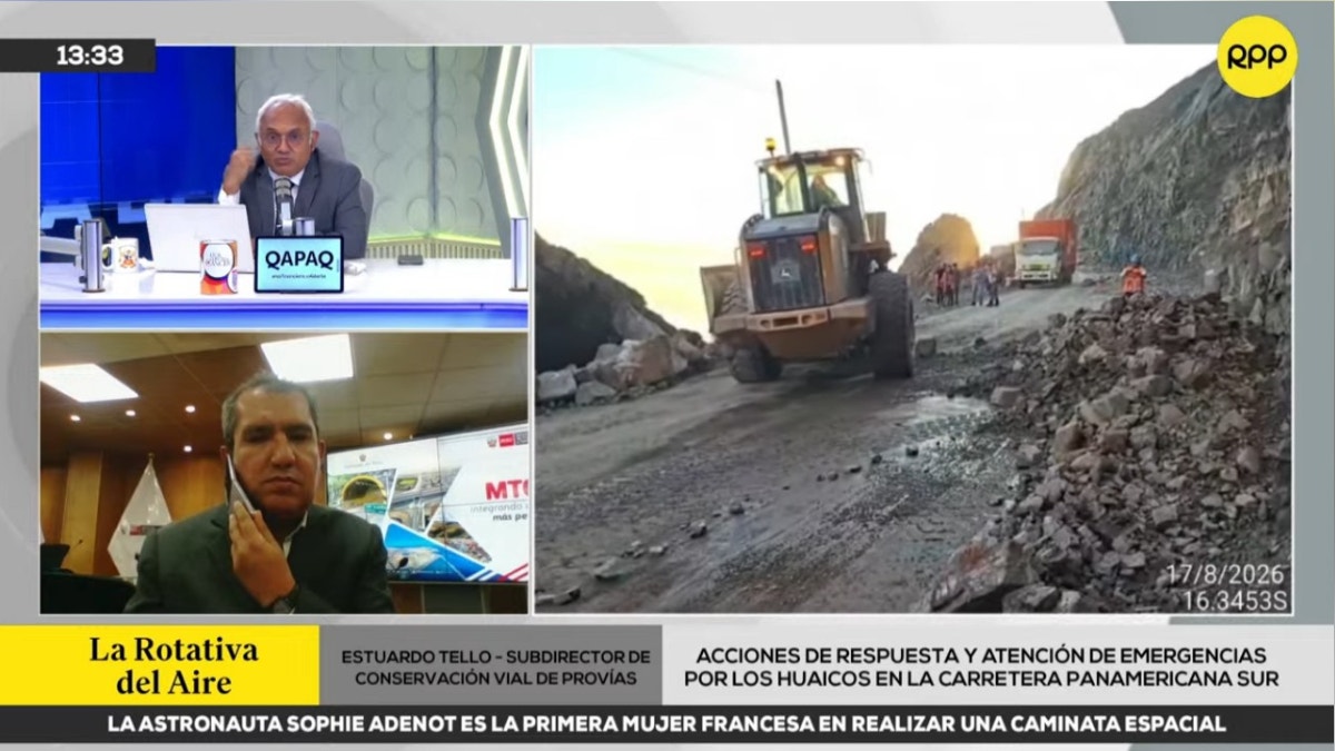 Panamericana Sur: Provías estima liberar esta noche tramo afectado por huaicos
